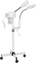 2 in 1 Facial Steamer 5X Magnifying Lamp - Hot Ozone Spa Machine, Mist Face Salon Beauty Skin Care Equipment