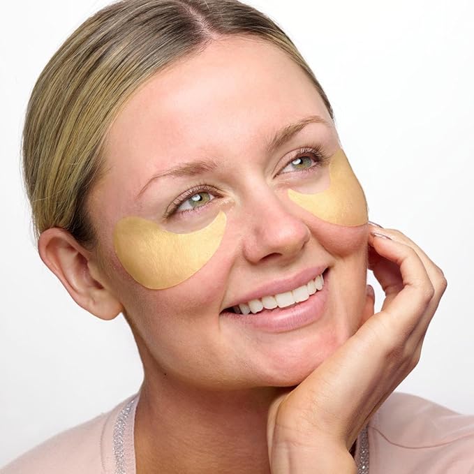 Dr. Tree 24kt Gold Collagen Hydrogel Eye Patches, with Niacinamide and Hyaluronic Acid – Hydrating Under Eye Patches For Dark Circles, Fine Lines & Puffiness - 117g / 4.12 oz (90 Pads)