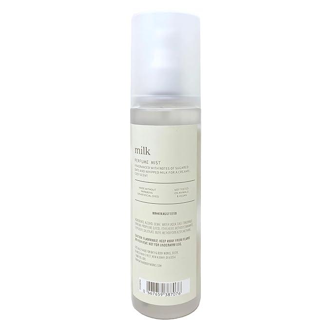 Bath & Body Works Sensitive Skin Milk Fragranced 3 Piece Set - Moisturizing Body Wash, Perfume Mist and Body Lotion - with a Natural Oats Sample Soap