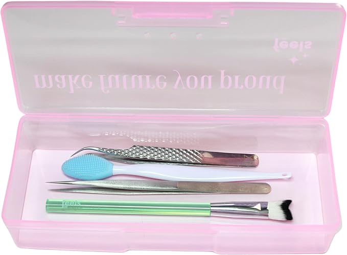 Tweezer Holder Box Storage Organizer for Lash Artists, Estheticians, Nails, Manicure, Hair Salon, Spa, Shelf for Eyelash Extension Tweezers, Dust proof