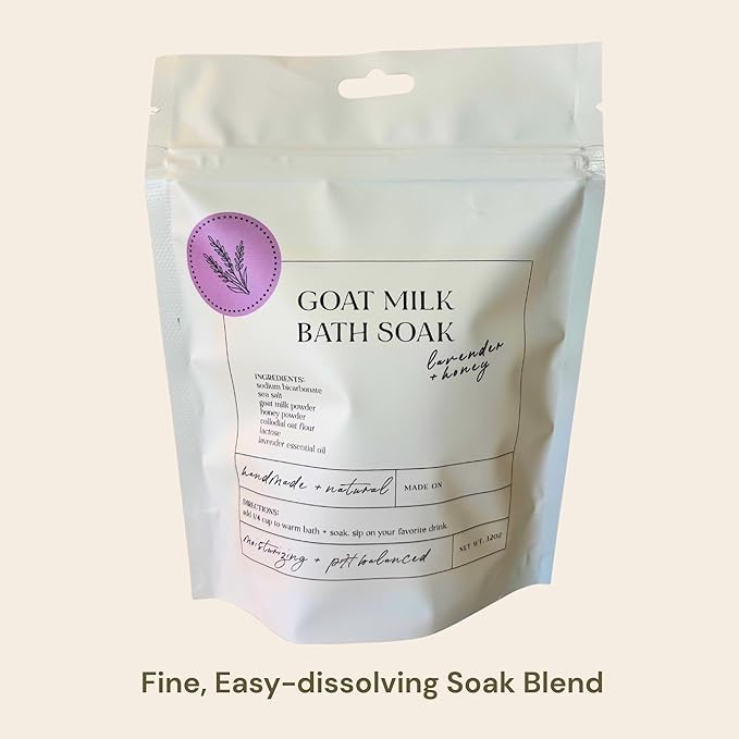 Goat Milk Bath Soak with Colloidal Oatmeal & Honey - Moisturizing Milk Bath for Dry & Sensitive Skin - Natural Bath Soak for Itchy Skin Relief - Sonshine Minerals (12 Ounce)
