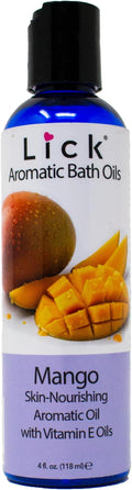 Lick Mango Scented Aromatic Bath Oil - Tropical Aromas Set - Soothing Bath Soak Oils, 4 oz