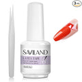 SAVILAND Gel Polish Liquid Latex for Nails: 15ML Nail Latex Peel Off Nail Polish Barrier Cuticle Guard Protector for Airbrush Nail Art Liquid Latex with Tweezers Home DIY Nail Art Salon for Women