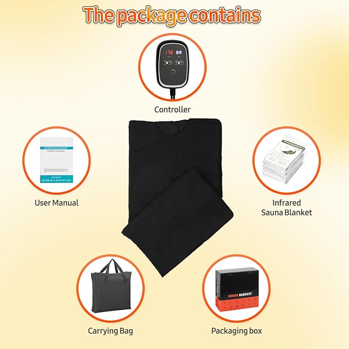 Infrared Sauna Blanket for Home: Large Portable Design for Full Body Detox & Relaxation - Far Infrared Heating Adjustable 86-167℉ & 30-60 Min Timer 71 x 35.5Inch Skin-Friendly PVC Leather