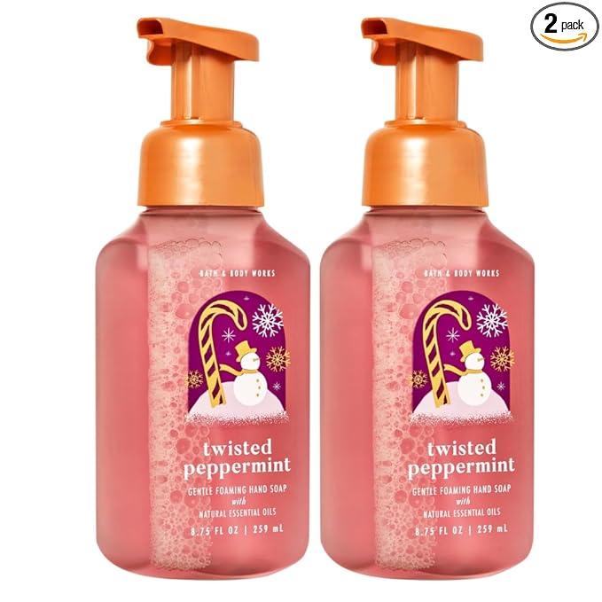 Bath & Body Works, Gentle Foaming Hand Soap, Twisted Peppermint (2-Pack)