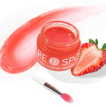SPODARE Sleeping Lip Mask Strawberry - Overnight Lip Treatment, Lip Care Hydration, Repair for Dry Cracked Lips, Vitamin C, Soft and Nourished Lips Overnight, Christmas, with Shea Butter - 20g
