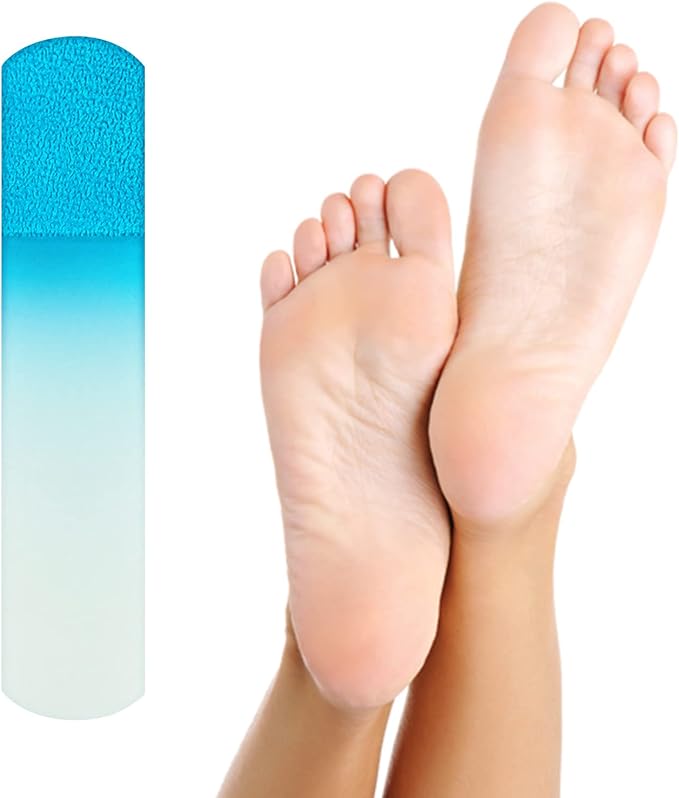 SIUSIO 2Pcs Glass Foot File Pedicure Rasp Dead Skin Remover Calluses Corn Coarse Hard Skin Remover Pedicure Tools Smooth Foots Care Tool for Soft Feet
