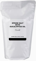 Minimalist Epsom Salt with Eucalyptus Oil, Perfect for Scented Baths and Soaks, Packaged for Convenience in a Refillable Bag (48 Ounce)