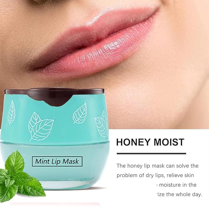 5PCS Bee Lip Balm Honey Pot，Peach&Grape&Aloe&Coconut&Watermelon Lip Mask Overnight Propolis Moisturizing Lip Balm Hydrating Prevention Dry and Crack Lip Scrubs Exfoliator Lip Wrinkle Care