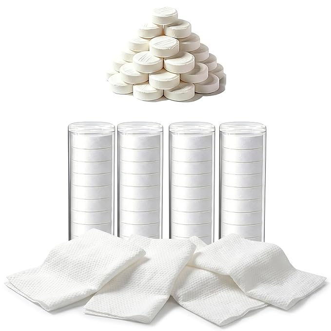 Disposable Face Towel, Portable Compressed Towel hot face towel hot towel,It can be paired with the following hot towel machine ASIN: B0GR3Z1BYS (80PCS)