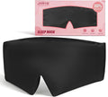 Silk Sleep Eye Mask for Side Sleeper Men Women, Eye Mask Sleeping 100% 22 Momme Pure Mulberry Silk for Night Sleep,Travel, Face-Hugging Padded Eye Cover for Sleeping with Adjustable Band-Black
