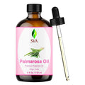 SVA Palmarosa Essential Oil – 4 Fl Oz – 100% Natural Palmarosa Oil - for Diffuser, Hair Care, Face, Skin Care, Aromatherapy, Scalp and Body Massage, Soap and Candle Making – with Dropper