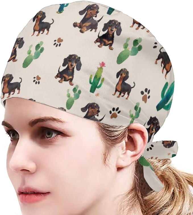 JoyLamoria Novelty Printed Cap with Sweatband Women Men Adjustable Tie Back Hats for Paiting