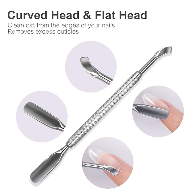 6Pcs Cuticle Clipper with Cuticle Pusher Set, Professional Stainless Steel Dead Skin Cutter, Nail Cuticle Remover Manicure Pedicure Tool Set for Fingernails and Toenails