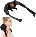 DS SAVORING Cordless Neck and Shoulder Massager with Heat, Electric Deep Tissue Kneading for Back Pain, Hands-Free Shiatsu Massage Pillow, Portable for Home, Office, Travel