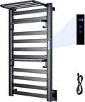 LANMEL 2 in 1 Towel Warmer Rack & Towel Rack Wall,10 Bars Electric Wall Mounted Heated Towel Racks for Bathroom, 24H Time Setting and Temperature Control Heated Drying Rack