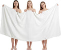 REDKISS Pack of 1 Jumbo Bath Sheet, 40 x 80 Inches Microfiber Oversized Bath Towel for Bathroom, Extra Large & Lightweight, Quick-Dry, Super Soft & Highly Absorbent, Perfect to Wrap Yourself In, White