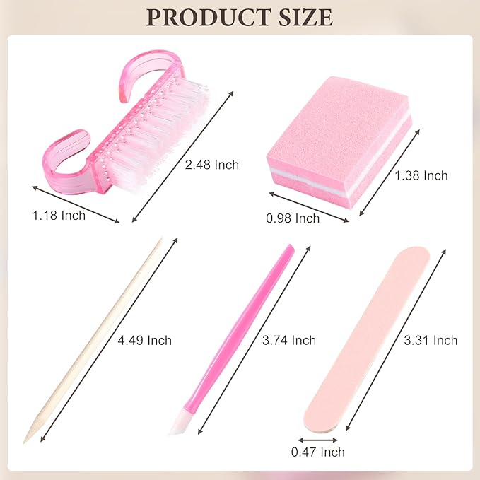 SUTOKAKA 10 Sets Disposable Manicure Prep Kit for Travel Home Portable Basics 5 in 1 Nail Salon Pedicure Kit Professional Nail Tools Supplies