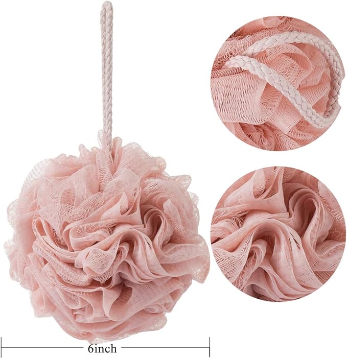Bath Sponges, Shower Loofah for Body Exfoliation(1 pcs, Pink)