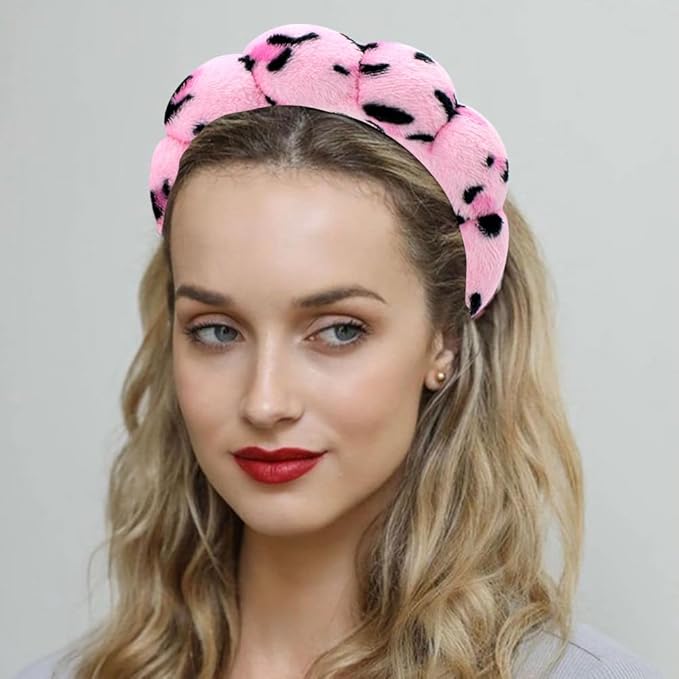 Spa Headbands for Washing Face or Facial, Makeup Headband for Women, Skincare Hair band, Puffy Terry Cloth Face Washing Head band for Maskup, Skin Treatment