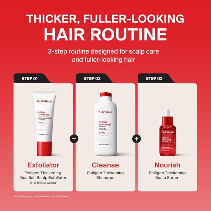 Dr.FORHAIR Folligen Thickening Scalp Sea Salt Exfoliator 8.81 oz | Korean Scalp Care | Exfoliating Scrub | Removes Build-Up & Oil | Helps Create Thicker, Fuller-Looking Hair