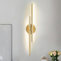 EDISLIVE Dimmable Modern LED Vanity Light Fixtures Bathroom Vanity Wall Lighting, 23.6 in Mirror Vanity Lighting Fixtures for Bathroom Bedroom Makeup Living Room,3000K Warm Light(Gold)