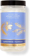 Bath & Body Works Shower Steamers 4.8 OZ / 136 G Bottle (6 Tablets) - Pick Your Scent (Lavender + Vanilla)
