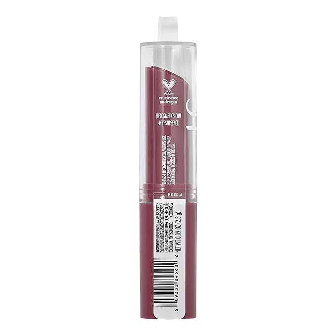 e.l.f. Hydrating Core Lip Shine with Shea Butter & Vitamin E, Tinted Lip Balm for A Smooth, Glossy Finish & Long-Lasting Moisture, Delightful Mauve