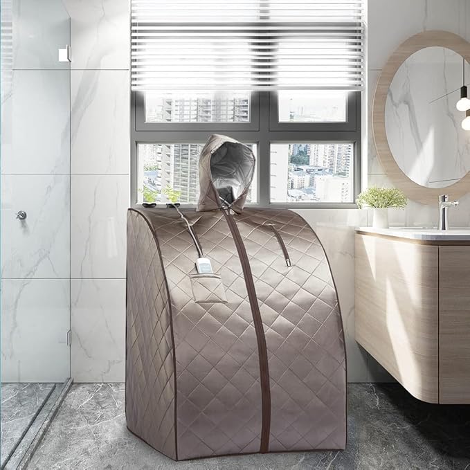 Infrared Sauna, Portable Personal Sauna, Full Body Home SPA Tent, Separate Heating Foot Pad and Portable Upgrade Reinforced Chair, Relaxation at Home