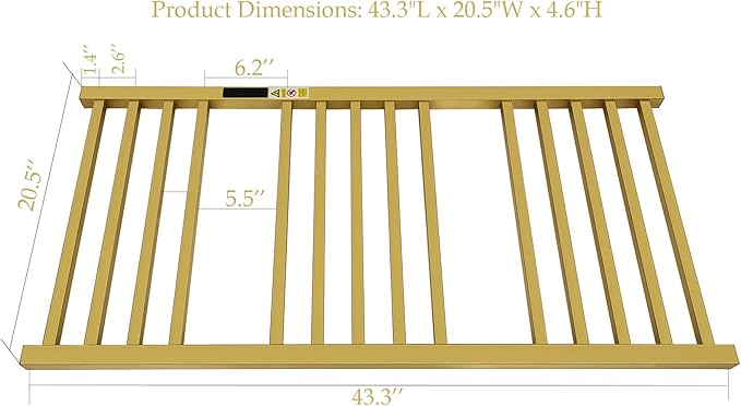 Luxury Heated Towel Rack Wall Mounted Towel Warmers, 14 Bars Towel Warmer Rack for Bathroom with Timer & Temperature Multi-Level Adjustable, Hardwired and Plug-in Compatible (Brushed Gold)