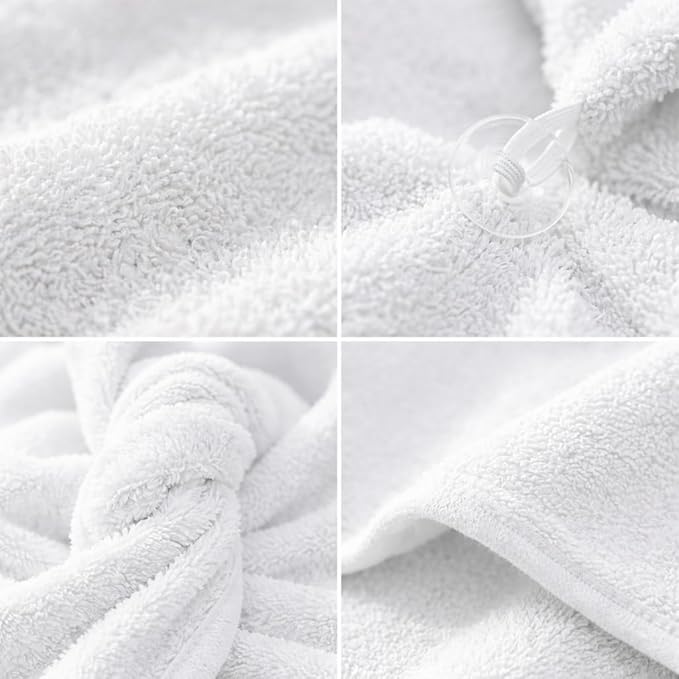 100% Turkish Cotton Hair Towel Wrap 2 Pack – Oeko-TEX Certified Quick Dry Turban for Wet Hair – Soft, Absorbent, Gentle on Curly & Long Hair – 10x26 Inch