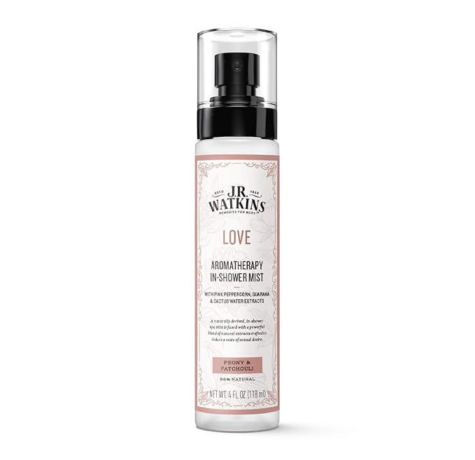 J.R. Watkins Love Aromatherapy in-Shower Mist, Natural Peony & Patchouli, 4 oz