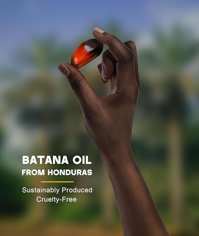 Batana Oil for Hair Growth, 100% Natural Pure Batana Oil Paste from Dr. Sebi Honduras, Prevents Hair Loss, Enhances Thickness, Organic Raw Scalp Mask for Women & Men (4.05 Oz)