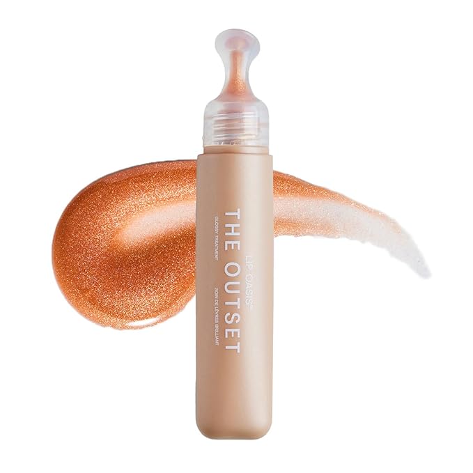 The Outset Lip Oasis Hydrating Lip Balm, Glossy Moisturizing Lip Treatment for Dry, Sensitive Lips, Clean, Vegan & Gluten-Free, Skinny Dip, 0.3 oz