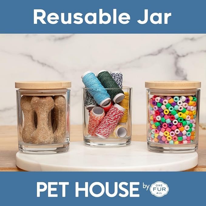 Pet House Cucumber Candles, Long Lasting Scented Candles for Pet Odors, 60 Hour Burn Time - Cucumber Mint, 9 oz