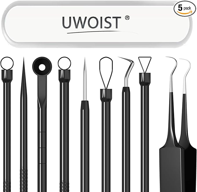 Blackhead Remover Tools Pimple Popper Tool Kit, Comedones Extractor Acne Removal Kit for Blemish, Black Head Remover for face Risk Free Treatment for Whitehead Popping