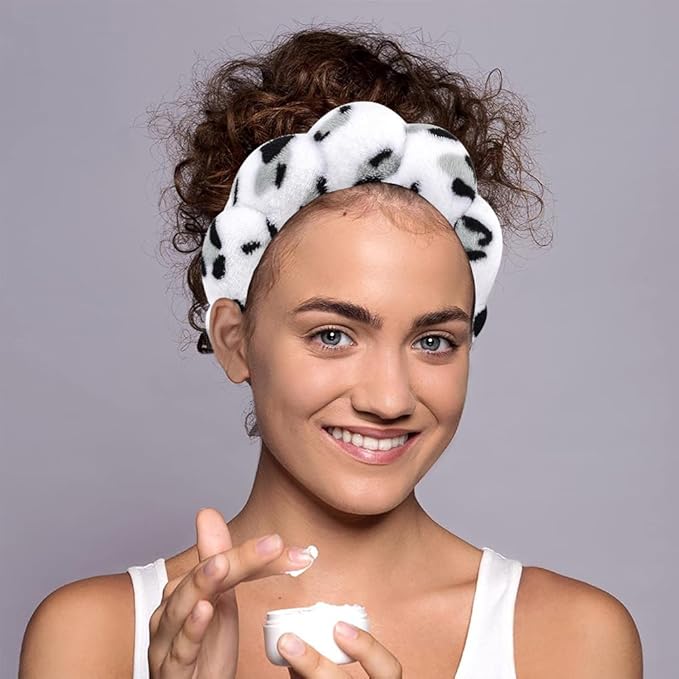 Spa Terry Cloth Headbands for Face Washing, Makeup Application, Skincare Treatments and Mask Wear