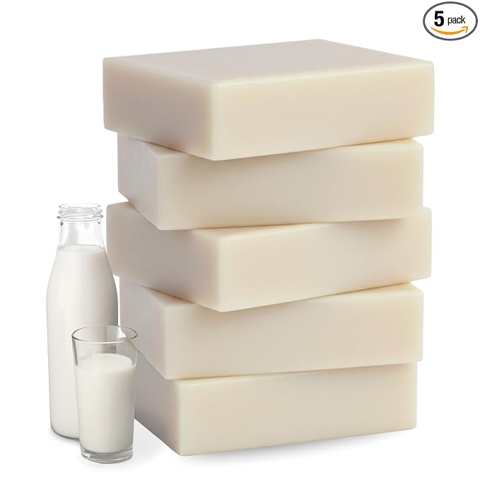 SSA Natural Goat Milk Soap Bars (3.5 OZ x Pack of 5) – Sensitive Skin Special, Pure French Triple Milled Bar Soap Enriched with Shea Butter – Moisturizing Body Soap Bars, Bath Soap for All Ages