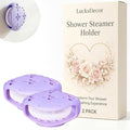 Shower Steamer Tray & Holder with Suction Cup – Non-Slip Silicone Molds for Aromatherapy Shower Steamers (2, Purple)