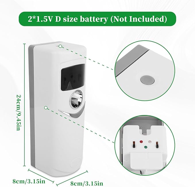 Automatic Air Freshener Dispenser,Wall Mount/Free Standing Commercial Electric Aromatherapy Diffuser ，Programmable Sprayer for Home Room Office Bathroom