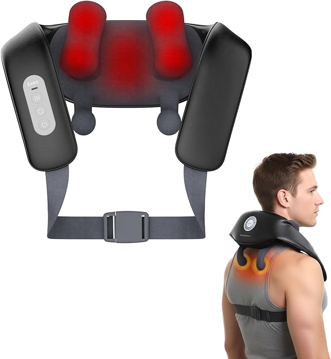 Shiatsu Neck and Back Massagers with Heat, 150 Mins Use, 4 Modes & Adjustable Massage Head, Mother’s Day Gift for Mom, Electric 3D Deep Tissue Kneading for Shoulder, Leg, Muscle Soreness, Pain Relief
