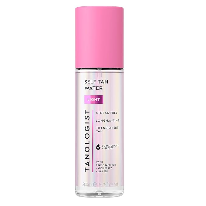 Tanologist Light Self Tan Water, Clear Self Tanning Water, Streak-Free Tanning Mist, Natural Bronze, No Fake Tan Smell, Long Lasting, Clean Ingredients, 6.76 fl. oz/200 ml Bottle