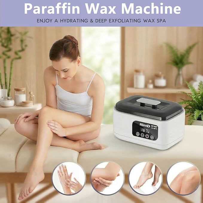 Paraffin Wax Machine for Hand and Feet，Touchscreen Paraffin Wax Warmer with Wax Moisturizing Paraffin Spa Wax Bath Kit, Large Capacity at Home for Smooth and Soft Skin