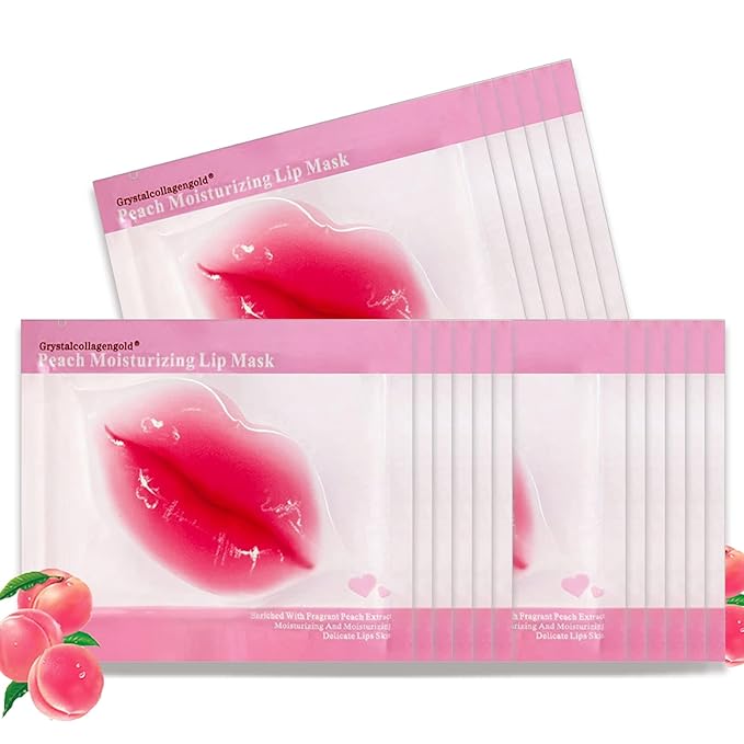 Permotary 30 PCS Collagen Lip Mask Crystal Mouth Care Gel Pads for Moisturizing & Reducing Chapped, Smoothing Fine Lines-Lip Patches for Firms & Hydrate and Plump