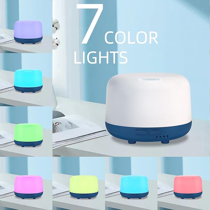 Marchred 300ML Essential Oil Diffuser with Remote Control, 7 LED Color Changing Light,Ultrasonic Cool Mist Scent Humidifier