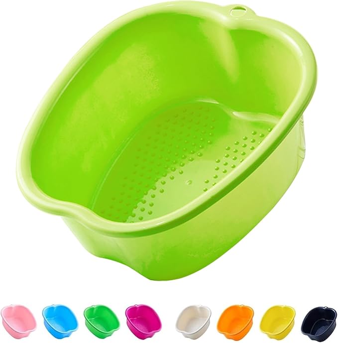 AXLOFO® Foot Soaking Bath Basin, Large Plastic Foot Soaking Tub, Feet Massage Feet Bath Bucket, Great for Getting the Dead/Old Skin Off Your Foots (Apple Green)