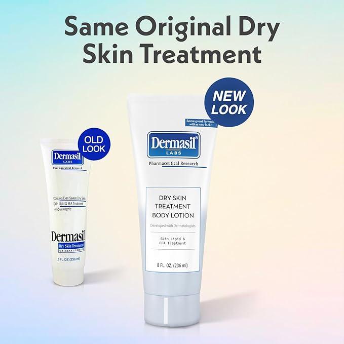 Dermasil Body Lotion, Dry Skin Treatment, 3-Pack – Non-Greasy, Fast-Absorbing, Fragrance-Free Lotion, Cruelty-Free, 8 Oz Ea