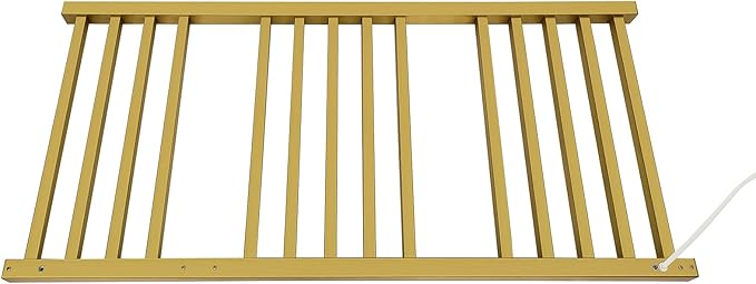 Luxury Heated Towel Rack Wall Mounted Towel Warmers, 14 Bars Towel Warmer Rack for Bathroom with Timer & Temperature Multi-Level Adjustable, Hardwired and Plug-in Compatible (Brushed Gold)