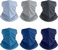 Geyoga 6 Pieces Summer UV Protection Cooling Neck Gaiter Face Clothing Neck Gaiter Mask Scarf Sunscreen Breathable Bandana