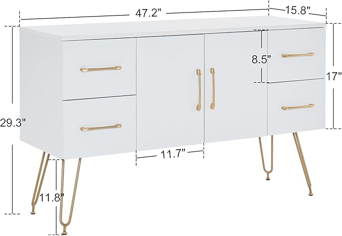 BarberPub Wall Mount Barber Beauty Station, Salon Station for Hair Stylist, Spa Styling Storage Organizer with Cabinet, Home Make Up Equipment 3152 (White)